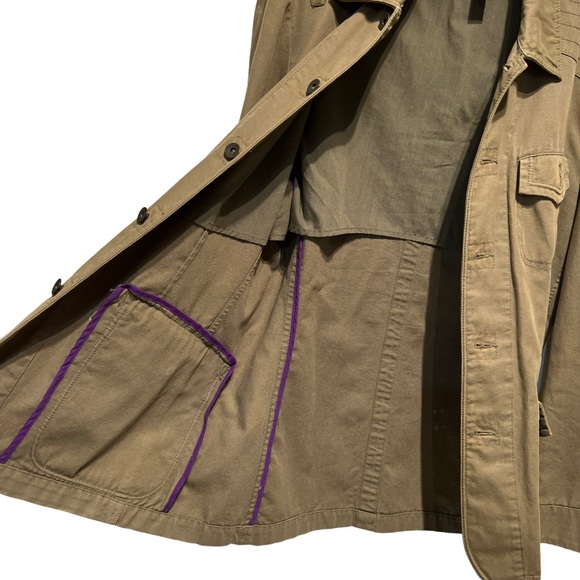 TED BAKER Women’s Army Green Military Utility Shacket Size 3 - Picture 7 of 12